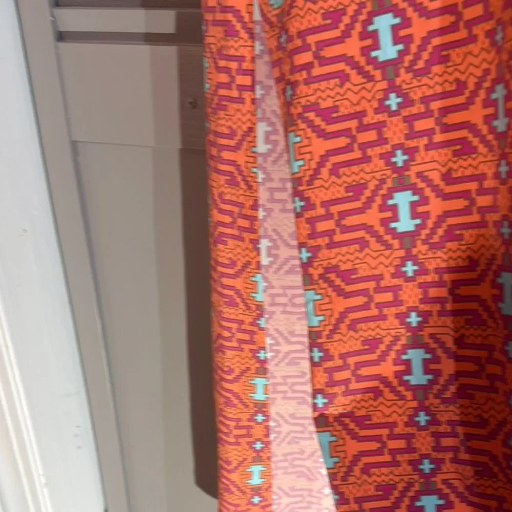 Coral V-Neck Sleeveless Wrap Maxi Dress by (Ellie Kai) size M - Picture 8 of 15